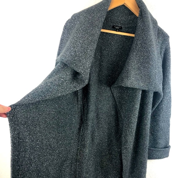 Talbots long grey sparkle long wide neck sweaterXS - Picture 3 of 6